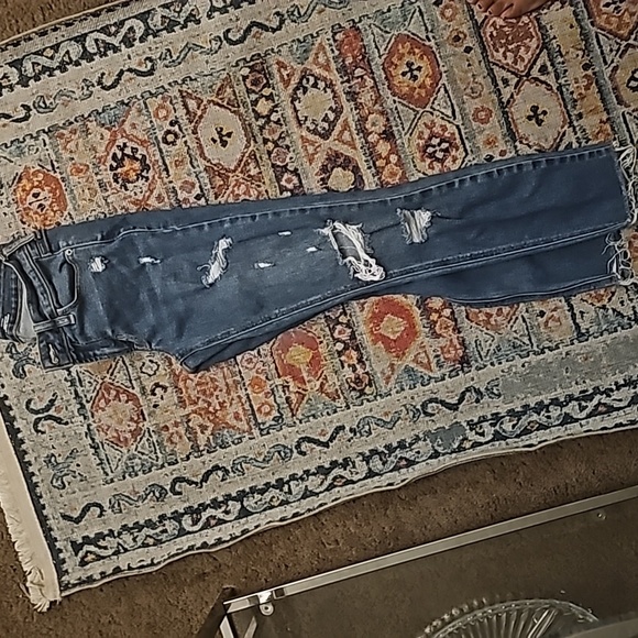 Blue denim Old Navy Rockstar super skinny jeans size 0 - Picture 4 of 6